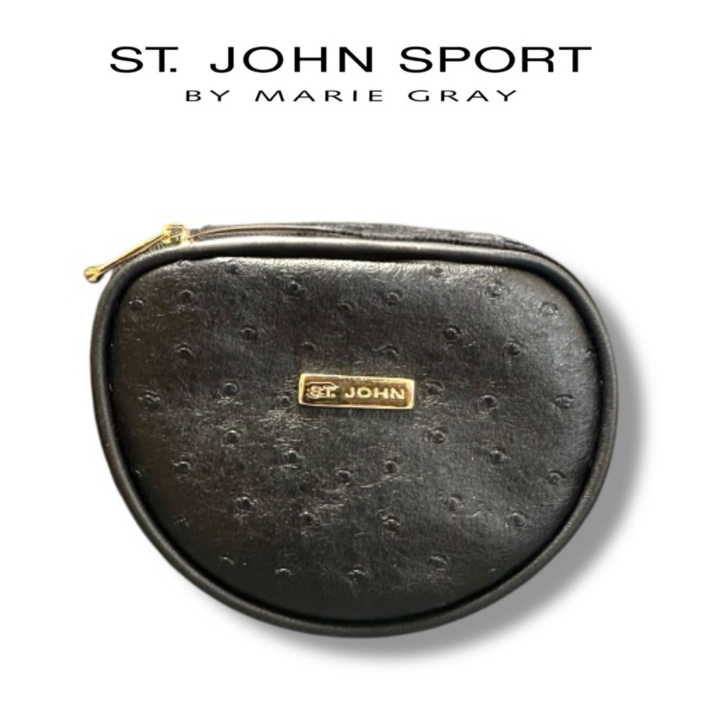 St. John Sport Vintage Designer Jewelry Pouch Travel Case